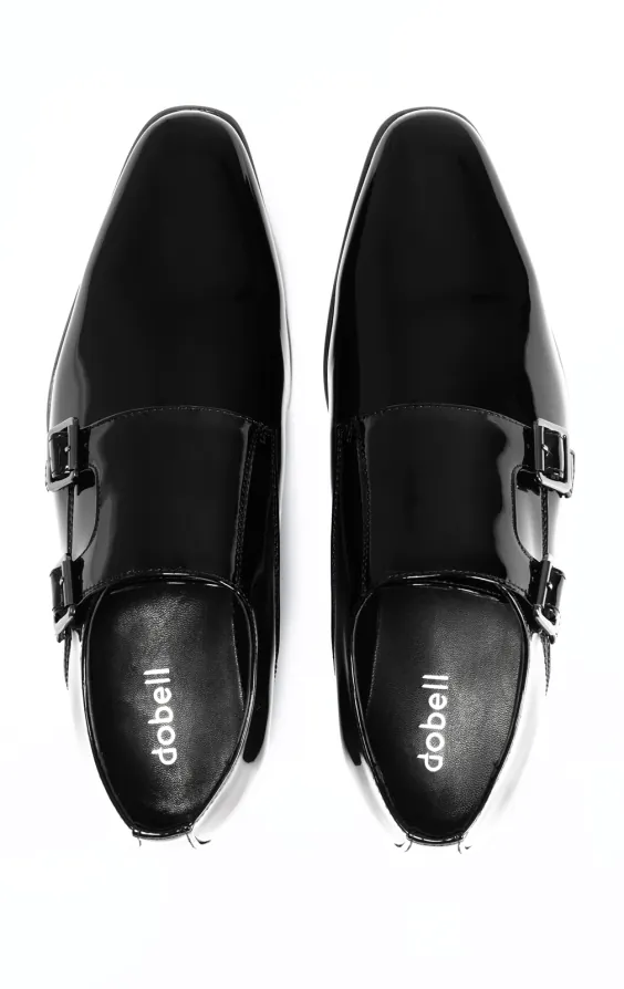 Zwart lak dubbele monkstrap schoenen - photo 2