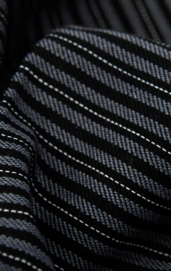 Zwart met Grijs Gestreepte Jacquet Pantalon - photo 3