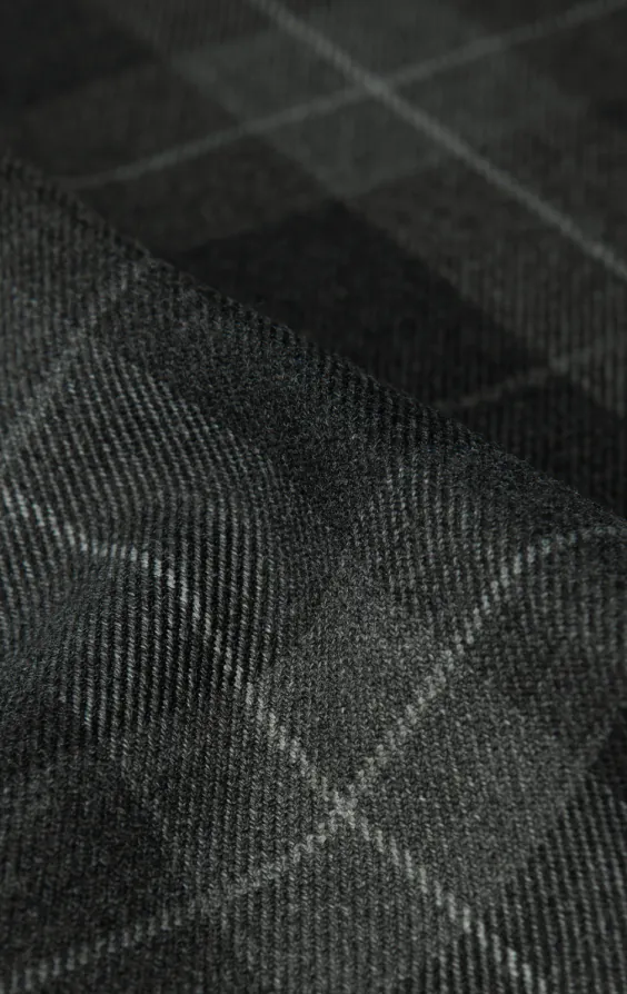 Grijs tartan geruit double breasted laag gesneden gilet - photo 3 Grijs tartan geruit double breasted laag gesneden gilet - photo 3