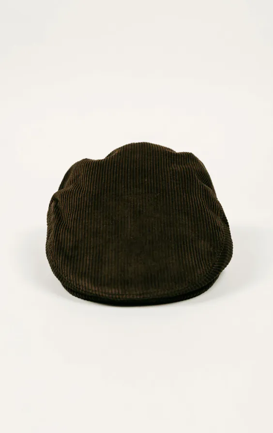 Olijfgroene klassieke corduroy Flat Cap - photo 1