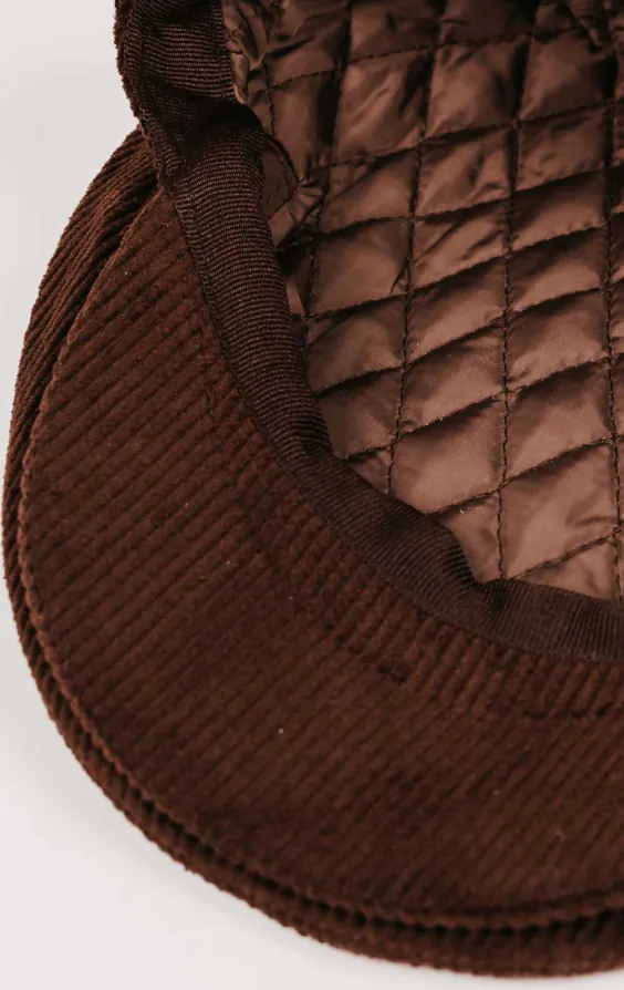 Bruine klassieke corduroy Flat Cap - photo 2
