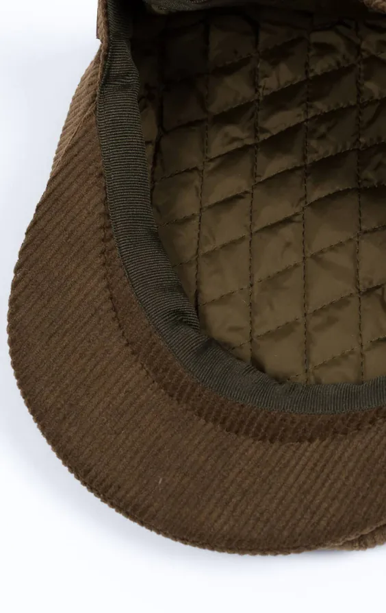 Olijfgroene corduroy newsboy cap - photo 2