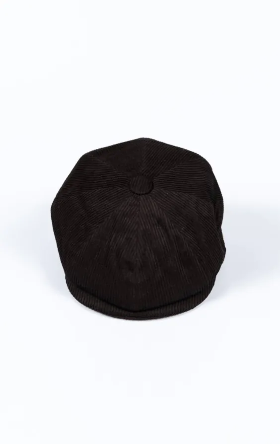 Zwart corduroy newsboy cap - photo 1