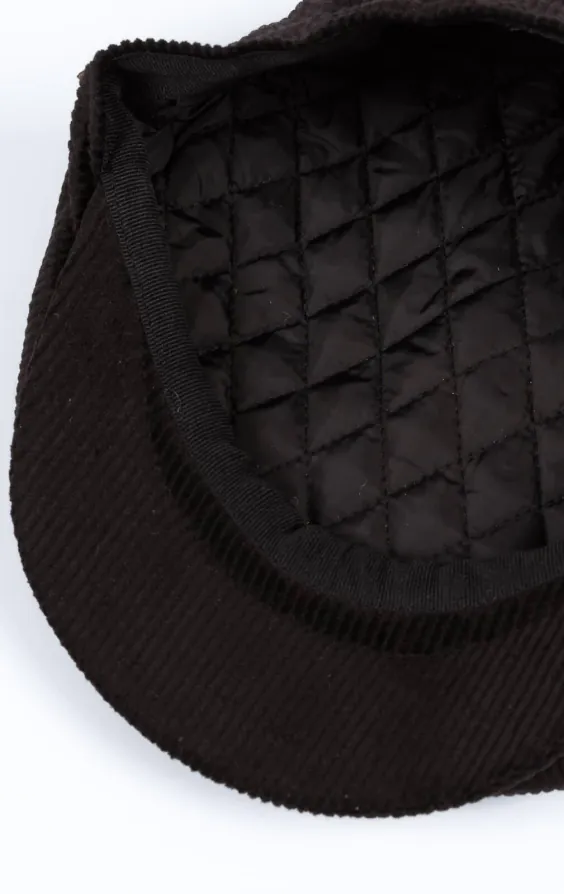 Zwart corduroy newsboy cap - photo 2