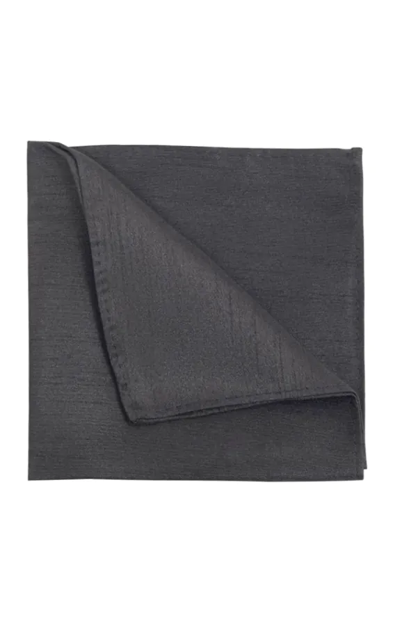 Donkergrijs Polyester Dupion Pochet