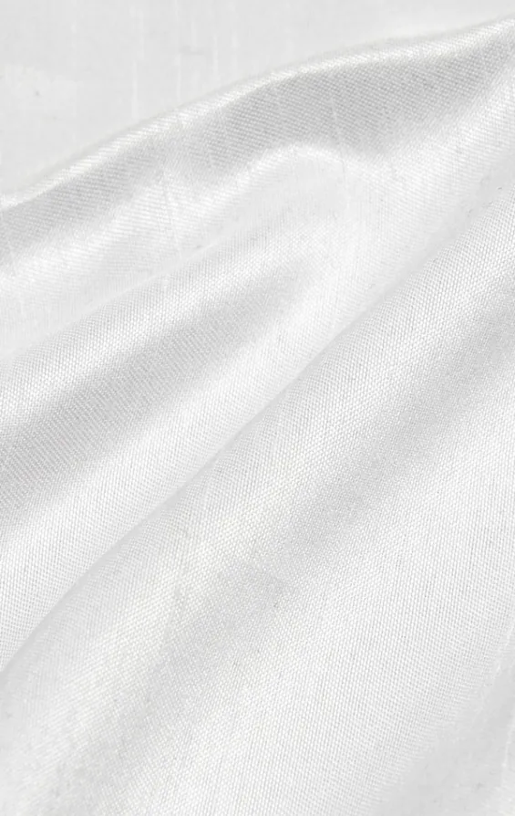 Wit Polyester Dupion Pochet - photo 1