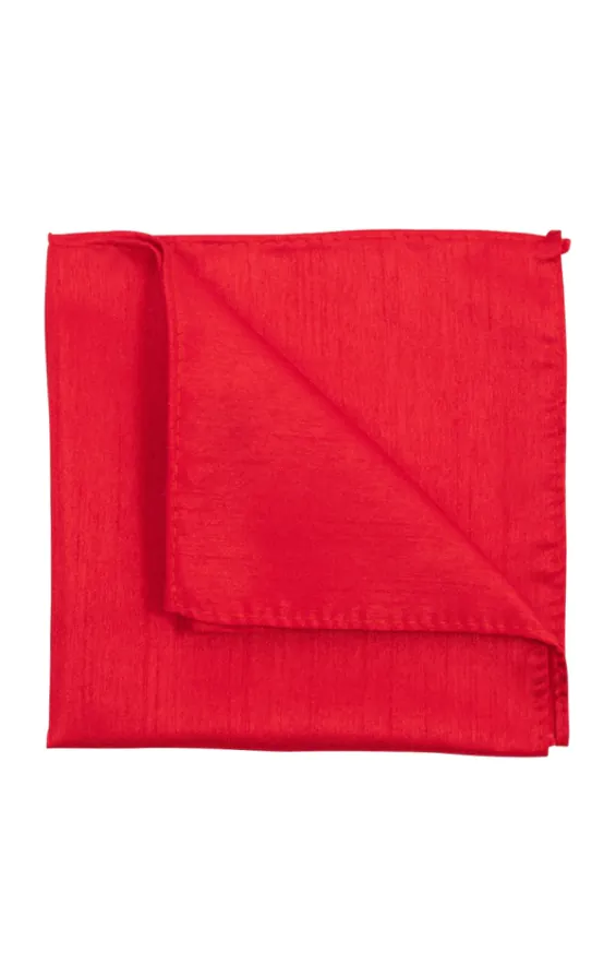 Rood Polyester Dupion Pochet