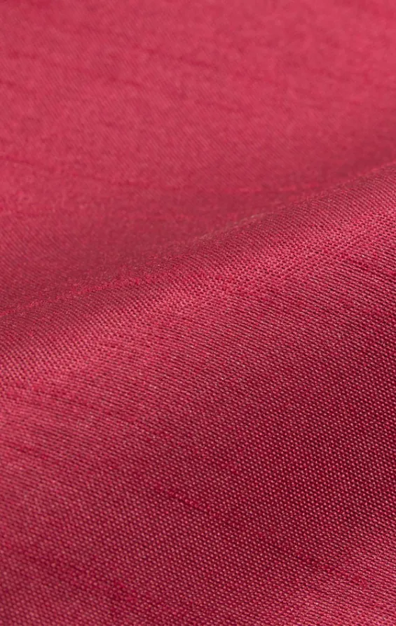 Bordeaux Polyester Dupion Pochet - photo 1