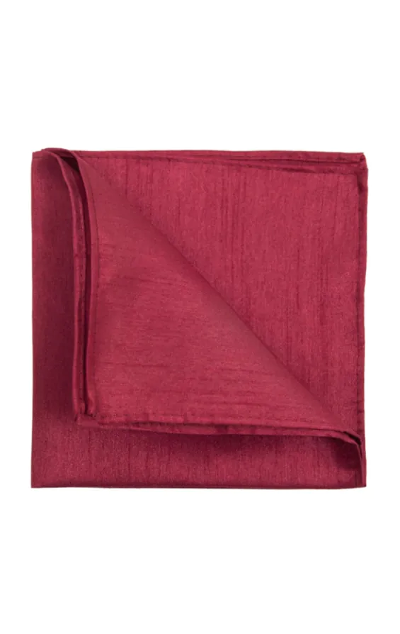 Bordeaux Polyester Dupion Pochet
