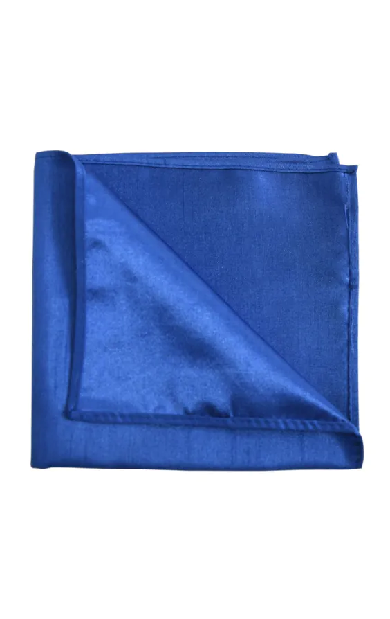 Koningsblauw Polyester Dupion Pochet