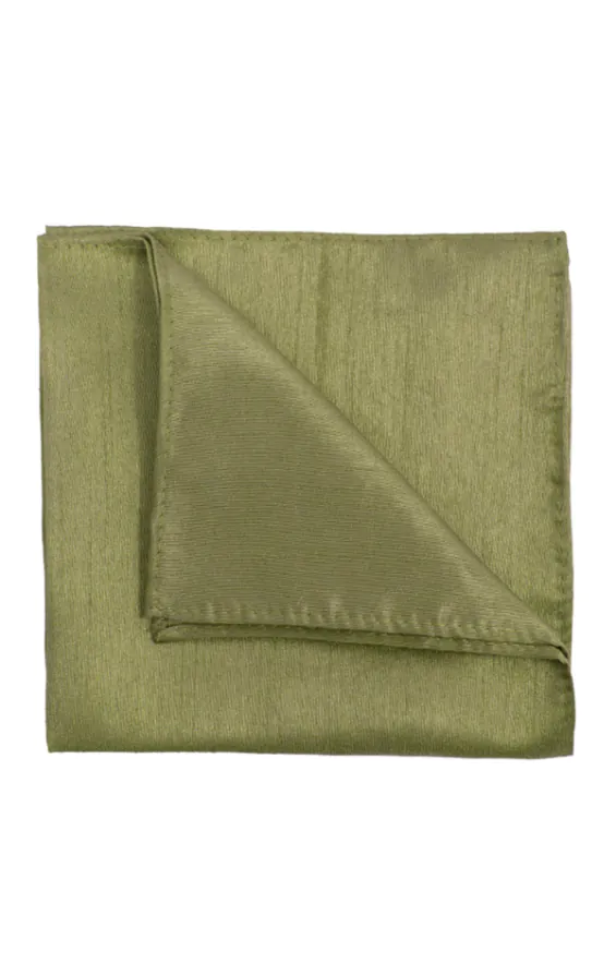 Groen Polyester Dupion Pochet