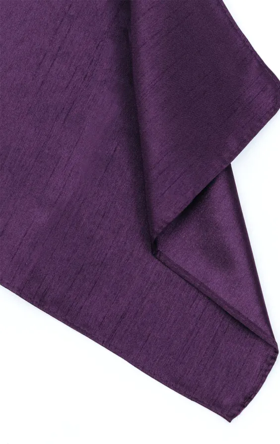 Donkerpaars Polyester Dupion Pochet - photo 1