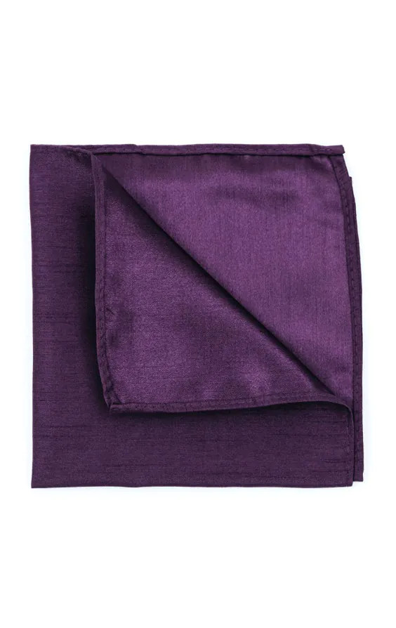Donkerpaars Polyester Dupion Pochet