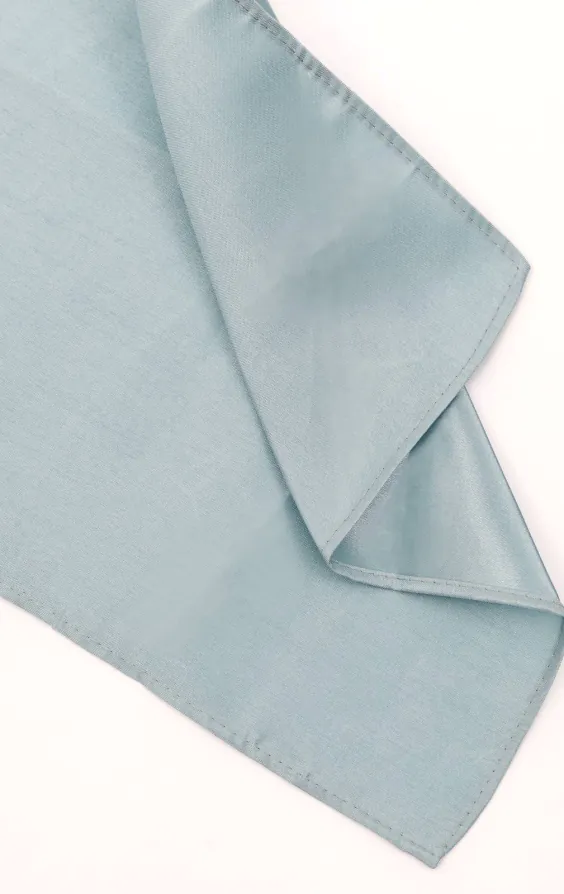 Poederblauw Polyester Dupion Pochet - photo 1