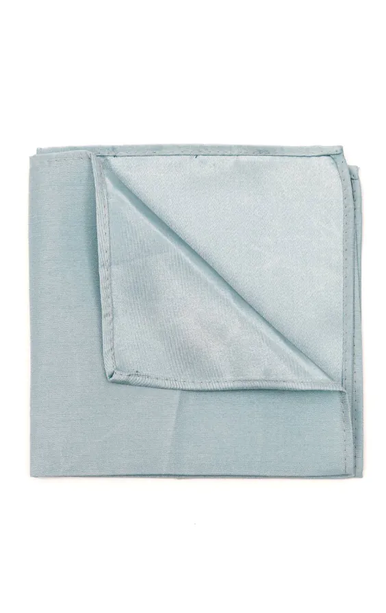 Poederblauw Polyester Dupion Pochet