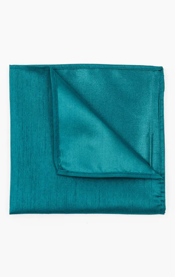 Turkoois Polyester Dupion Pochet