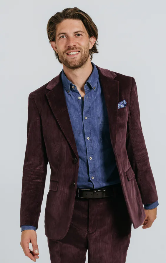 Bordeaux rood corduroy colbert Bordeaux rood corduroy colbert