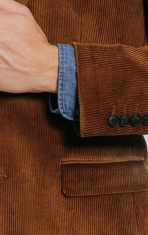 Mid-bruin corduroy colbert - photo 2 Mid-bruin corduroy colbert - photo 2