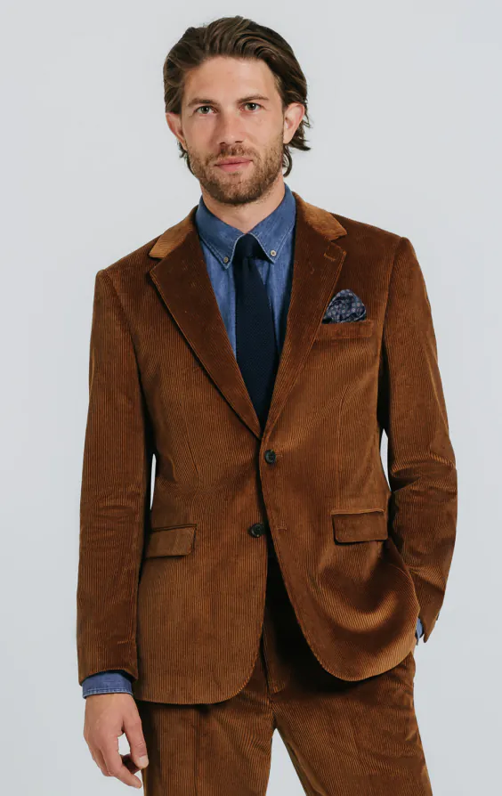 Mid-bruin corduroy colbert Mid-bruin corduroy colbert
