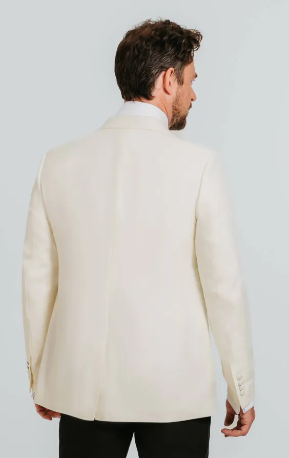 Witte slim fit smoking met piek revers - photo 5 Witte slim fit smoking met piek revers - photo 5