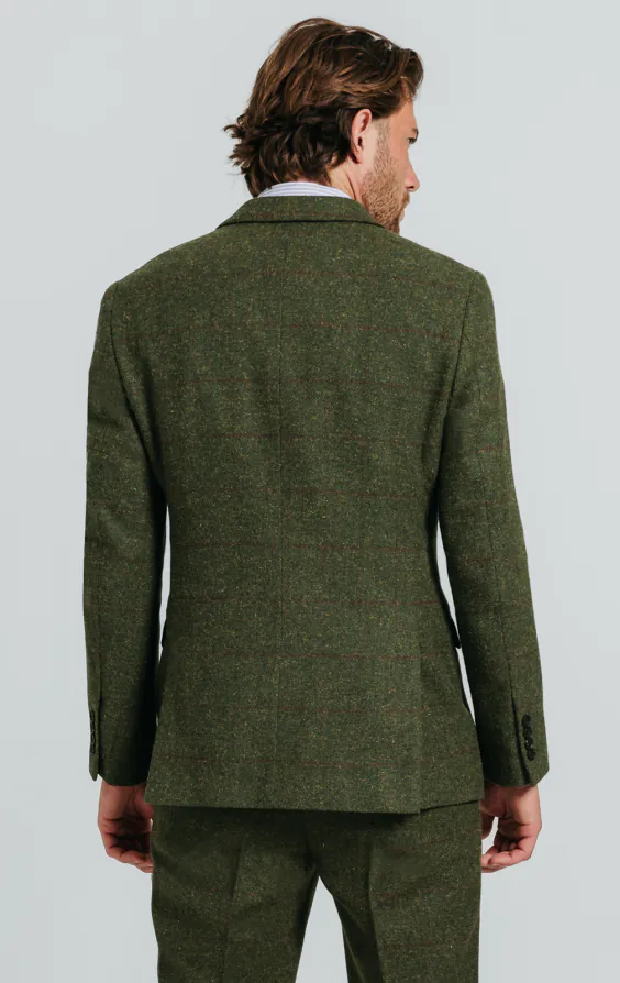 Groen groot geruit tweed double breasted kostuum - photo 5 Groen groot geruit tweed double breasted kostuum - photo 5