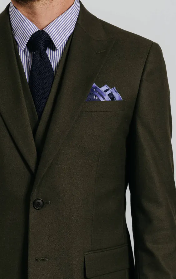 Donker groen twill 3-delig pak - photo 4