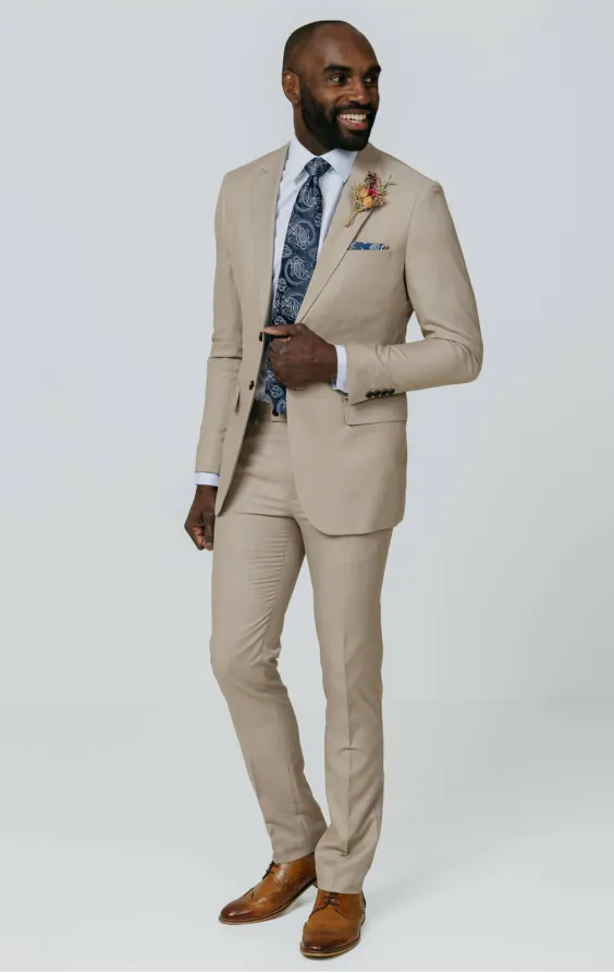 Stone sharkskin slim fit colbert - photo 1 Stone sharkskin slim fit colbert - photo 1