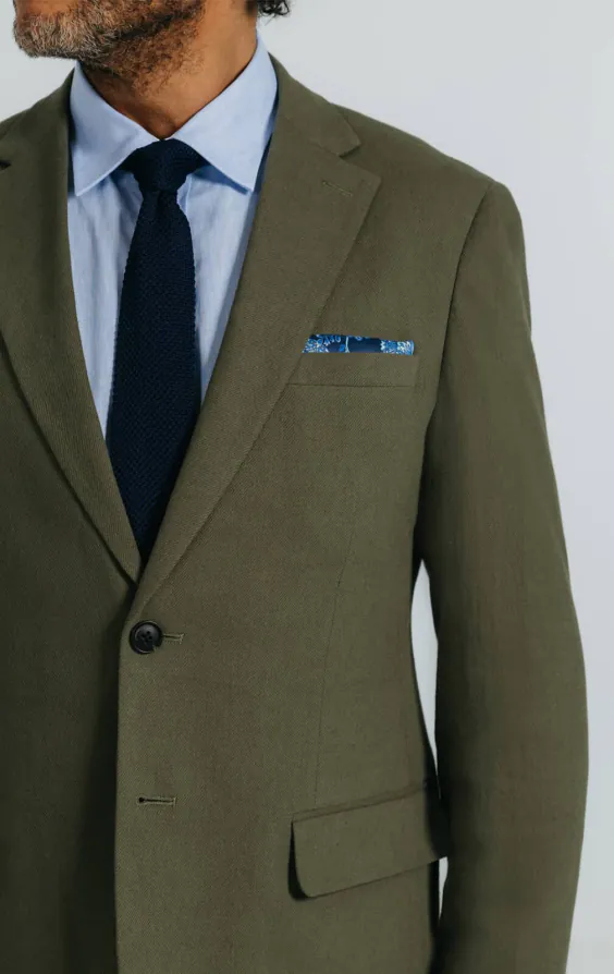 Groen linnen twill colbert - photo 4