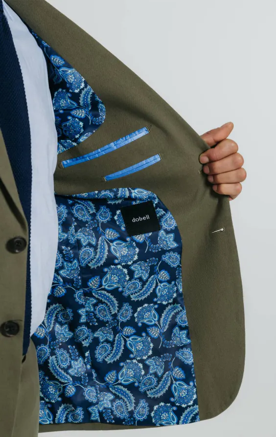 Groen linnen twill colbert - photo 5