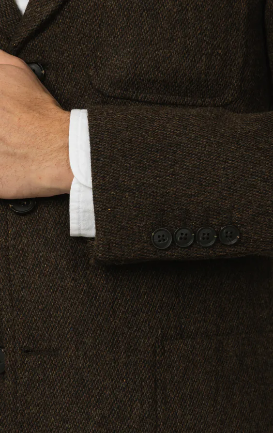 Bruin barleycorn tweed jasje - photo 2 Bruin barleycorn tweed jasje - photo 2