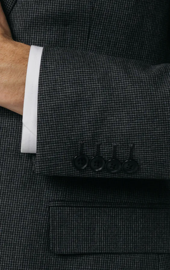 Charcoal Puppytooth geruit kostuum - photo 2