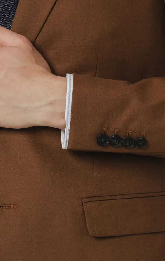 Mid-bruin twill colbert - photo 2 Mid-bruin twill colbert - photo 2