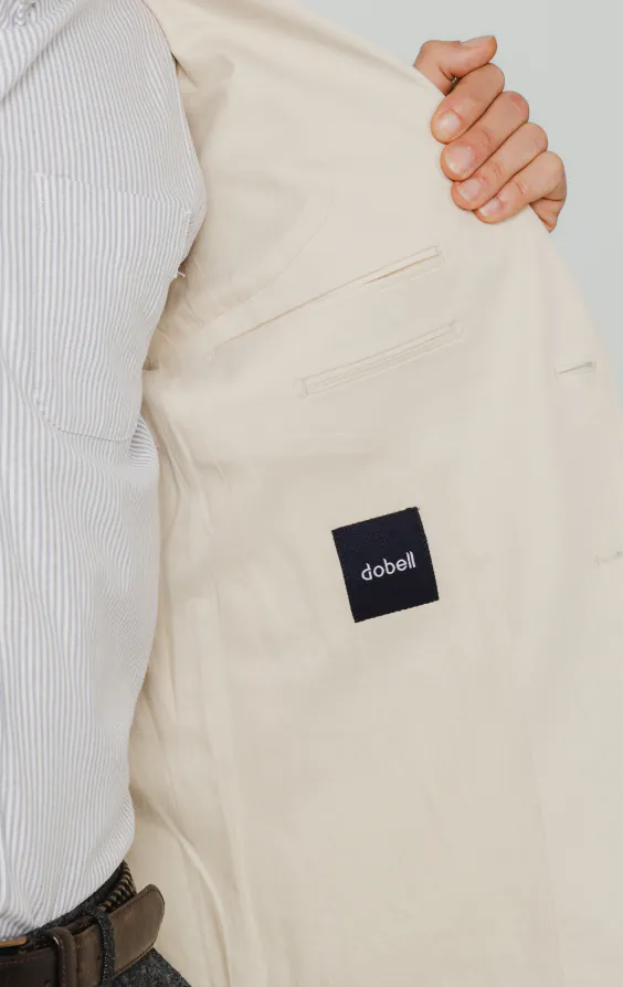 Crèmekleurig katoenen twill jasje - photo 4 Crèmekleurig katoenen twill jasje - photo 4