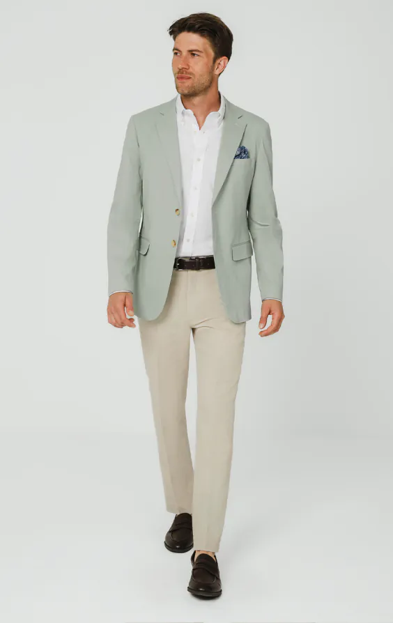 Sage groen katoenen twill jasje - photo 1 Sage groen katoenen twill jasje - photo 1