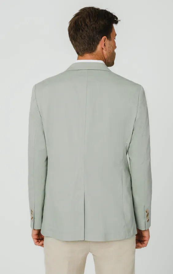 Sage groen katoenen twill jasje - photo 5 Sage groen katoenen twill jasje - photo 5