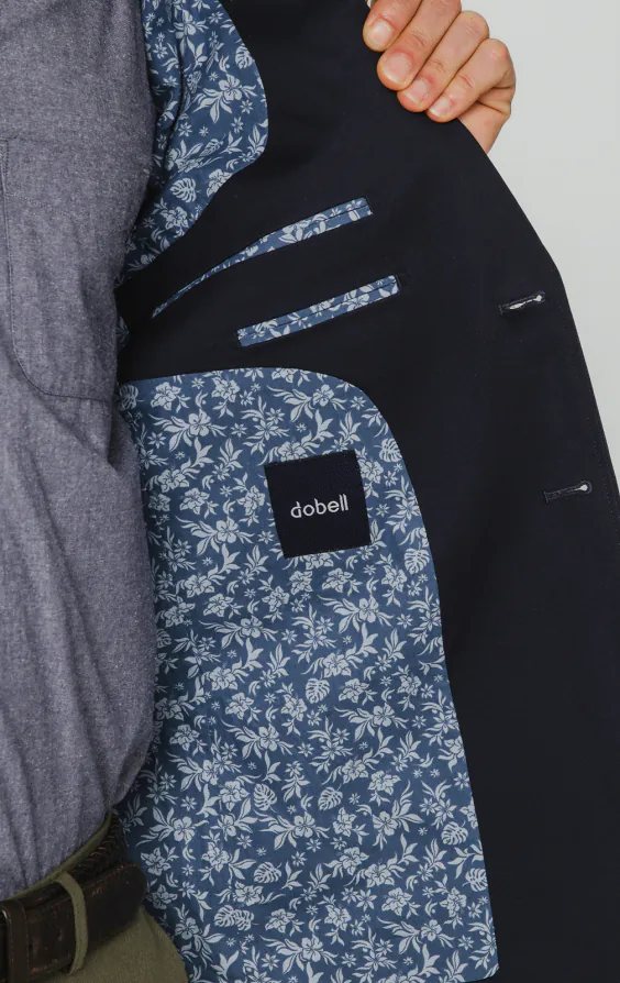 Marineblauw katoenen twill jasje - photo 4 Marineblauw katoenen twill jasje - photo 4