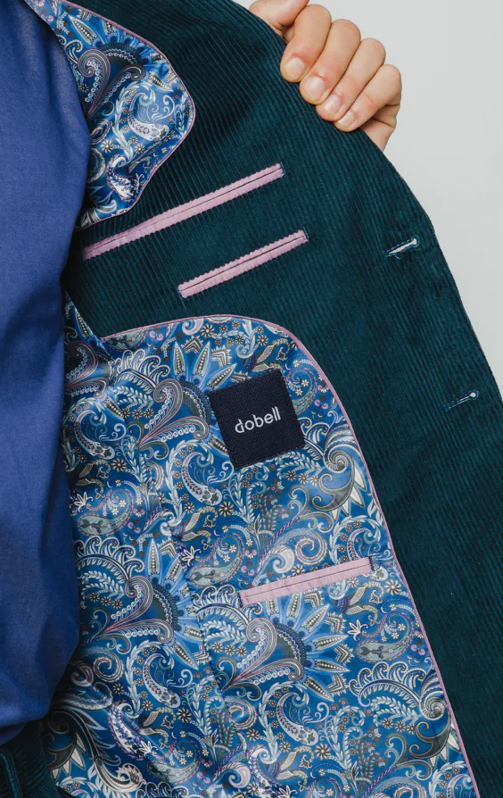 Teal corduroy colbert - photo 4