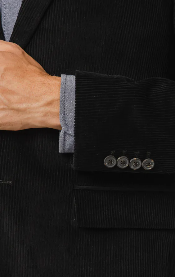 Zwart corduroy colbert - photo 2