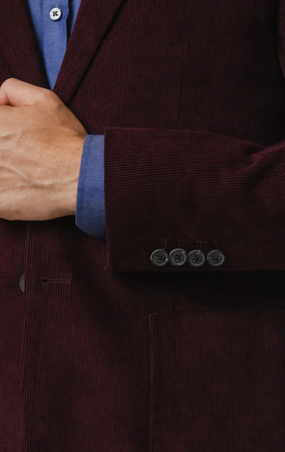 Bordeauxrood corduroy fijne rib colbert - photo 2 Bordeauxrood corduroy fijne rib colbert - photo 2