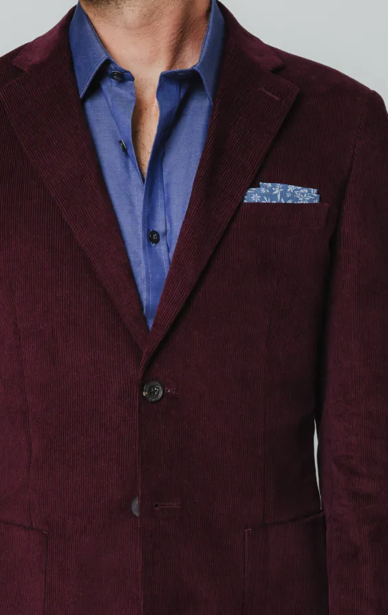Bordeauxrood corduroy fijne rib colbert - photo 3 Bordeauxrood corduroy fijne rib colbert - photo 3