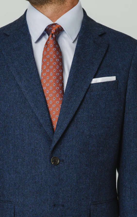 Blauw visgraat tweed colbert - photo 3 Blauw visgraat tweed colbert - photo 3