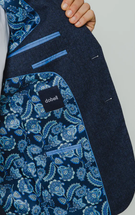 Blauw visgraat tweed colbert - photo 4 Blauw visgraat tweed colbert - photo 4
