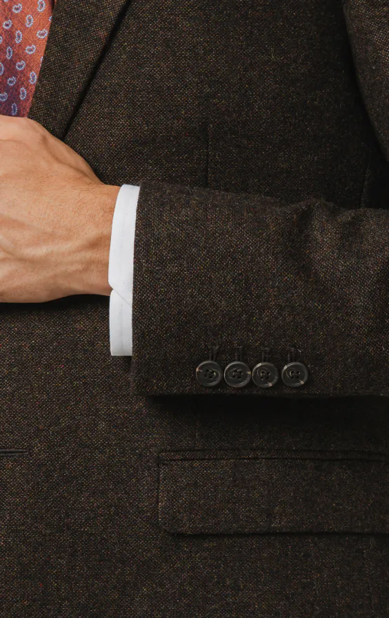 Donkerbruin Donegal tweed colbert - photo 2