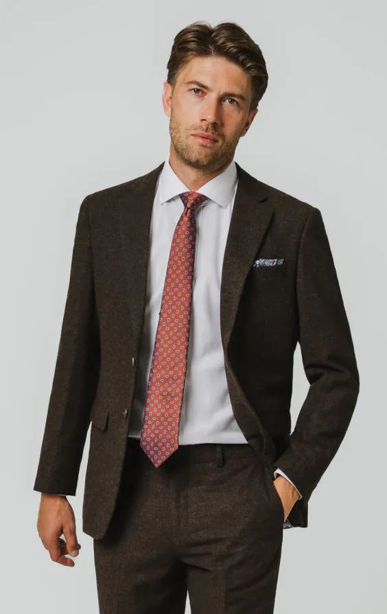 Donkerbruin Donegal tweed colbert