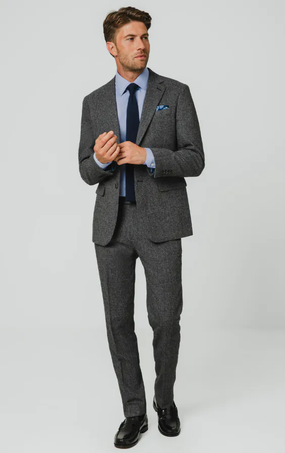 Grijs visgraat tweed colbert - photo 1 Grijs visgraat tweed colbert - photo 1