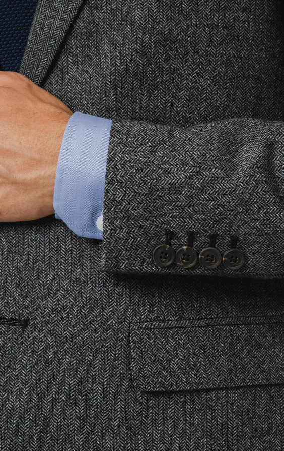 Grijs visgraat tweed colbert - photo 2 Grijs visgraat tweed colbert - photo 2
