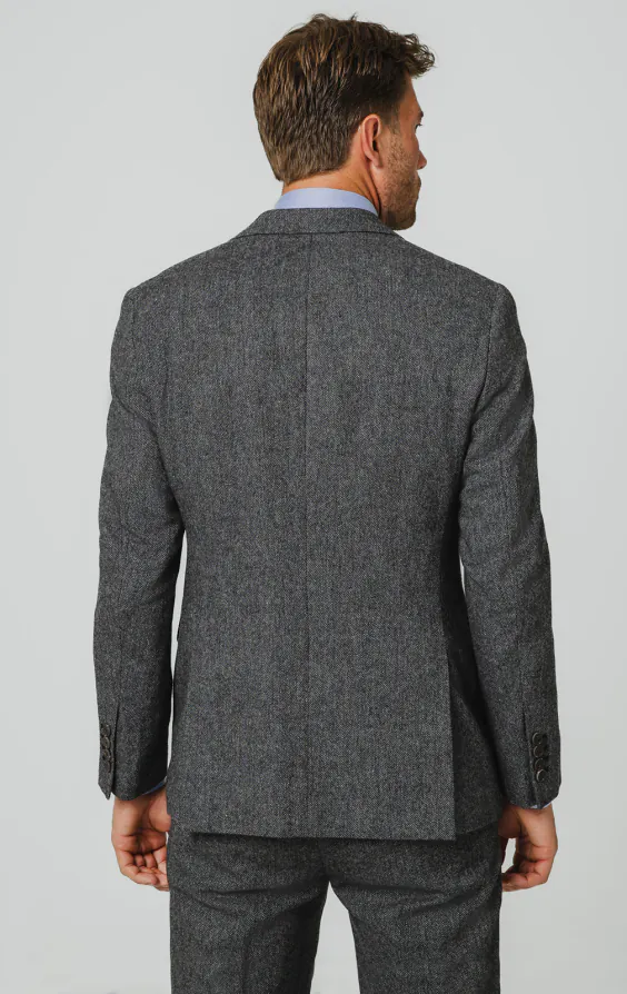 Grijs visgraat tweed colbert - photo 5 Grijs visgraat tweed colbert - photo 5