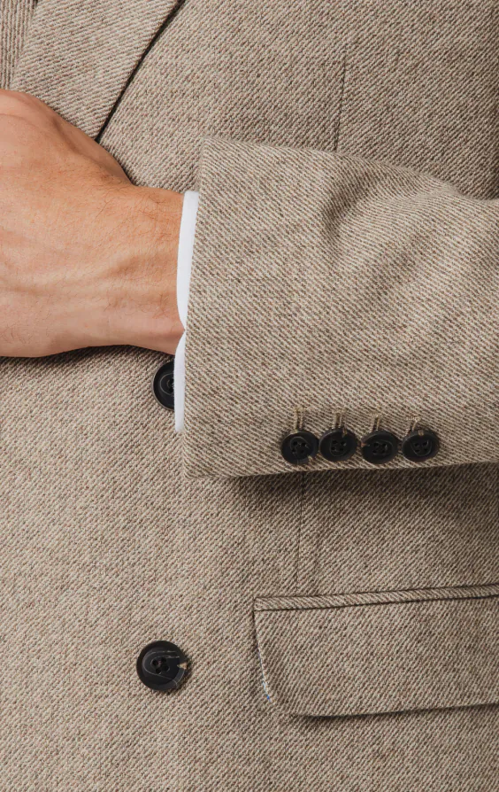 Camel bruin twill tweed colbert - photo 2