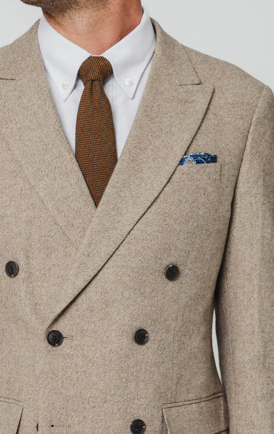 Camel bruin twill tweed colbert - photo 3