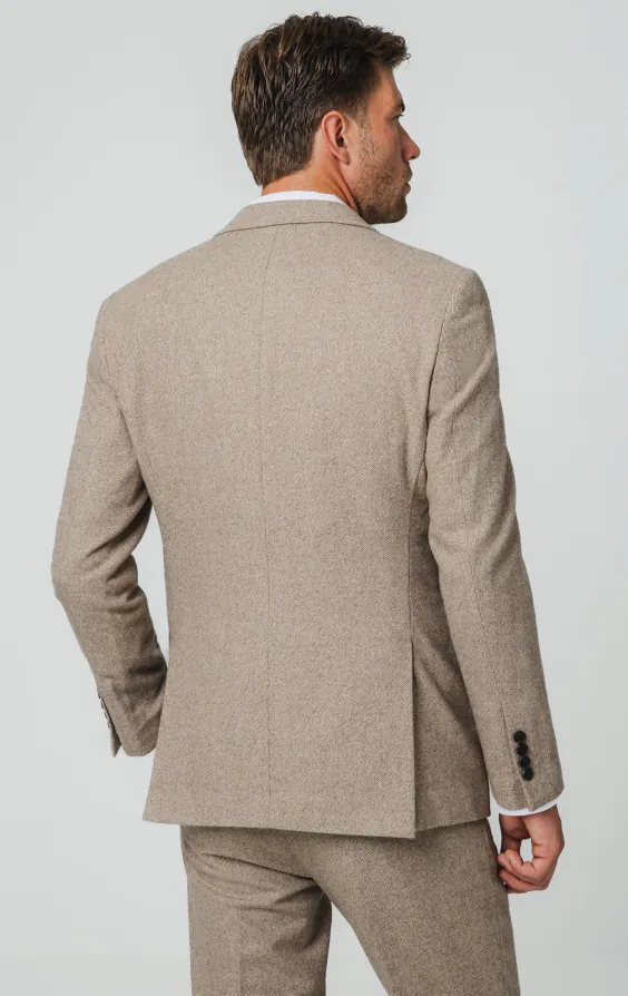 Camel bruin twill tweed colbert - photo 5